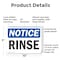Signmission Rinse, 10 in W x Rectangle, Plastic OS-2PACK-NS-P-710-L-18109 - alternate 5